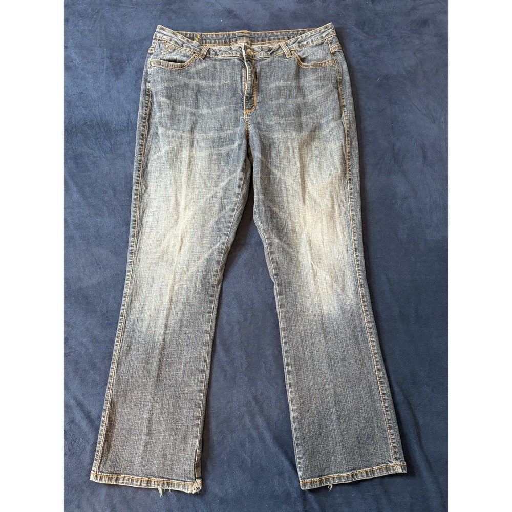 Aura By Wrangler Bootcut Western Studded Jeans 36x30 Blue Flared Denim